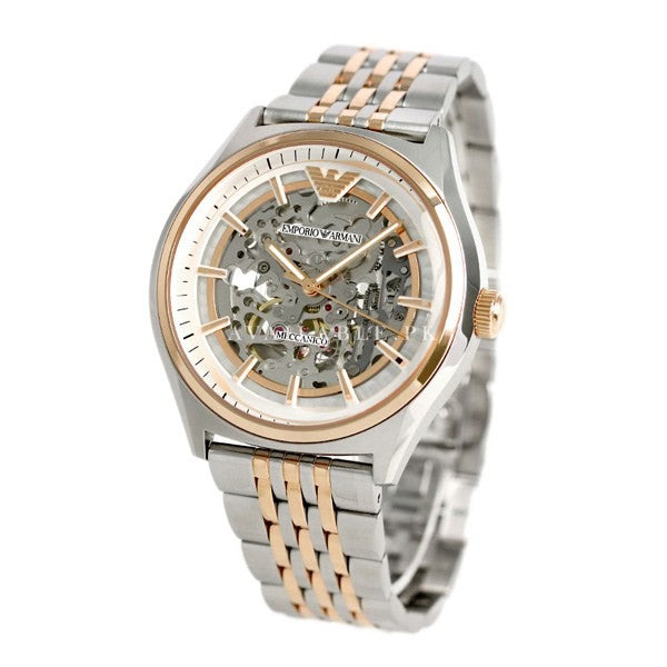 Emporio Armani Men’s Japanese Automatic Stainless Steel White Dial 43mm AR60002 Main Image