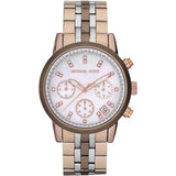 Michael Kors Women’s Quartz Three-tone Stainless Steel Mother of pearl Dial 36mm Watch Mk5642