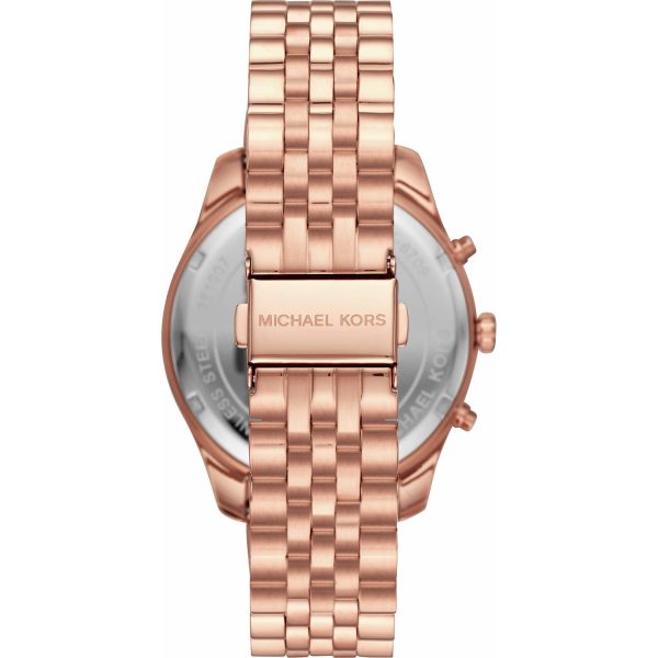 Michael Kors Women’s Quartz Rose Gold Stainless Steel Blue Dial 42mm Watch MK6710 Main Image