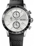Hugo Boss Rafale Men's White Dial Leather Band Watch - 1513403