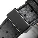 Gucci Men’s Analog Quartz Leather Strap Black Dial 44mm Watch YA101203