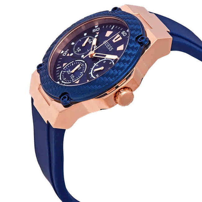 Guess Women’s Quartz Silicone Strap Blue Dial 39mm Watch W1094L2 Main Image