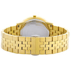 Movado Museum Series Mens Gold Tone Black Dial Diamond Quartz Watch 0607625