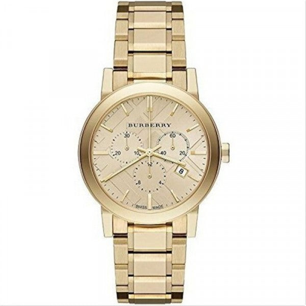 Burberry Women’s Swiss Made Stainless Steel Gold Dial 38mm Watch BU9753