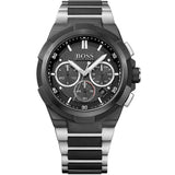 Hugo Boss Men’s Chronograph Quartz Stainless Steel Black Dial 46mm Watch 1513368