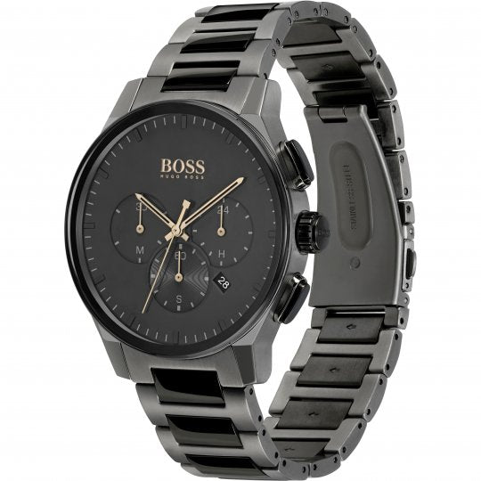 Hugo Boss Men’s Chronograph Quartz Stainless Steel Black Dial 43mm Watch 1513814