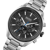 Hugo Boss Men’s Quartz Stainless Steel Black Dial 46mm Watch 1513857