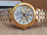 Versace V-Racer Chronograph Silver Dial Men Watch VBR060017