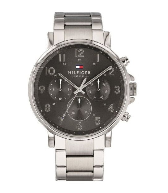 Tommy Hilfiger Men’s Chronograph Quartz Stainless Steel Grey Dial 46mm Watch 1710382