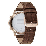 Tommy Hilfiger Men’s Quartz Leather Strap Silver Dial 44mm Watch 1710394