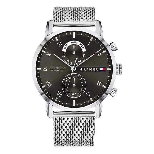 Tommy Hilfiger Men’s Quartz Stainless Steel Black Dial 44mm Watch 1710402