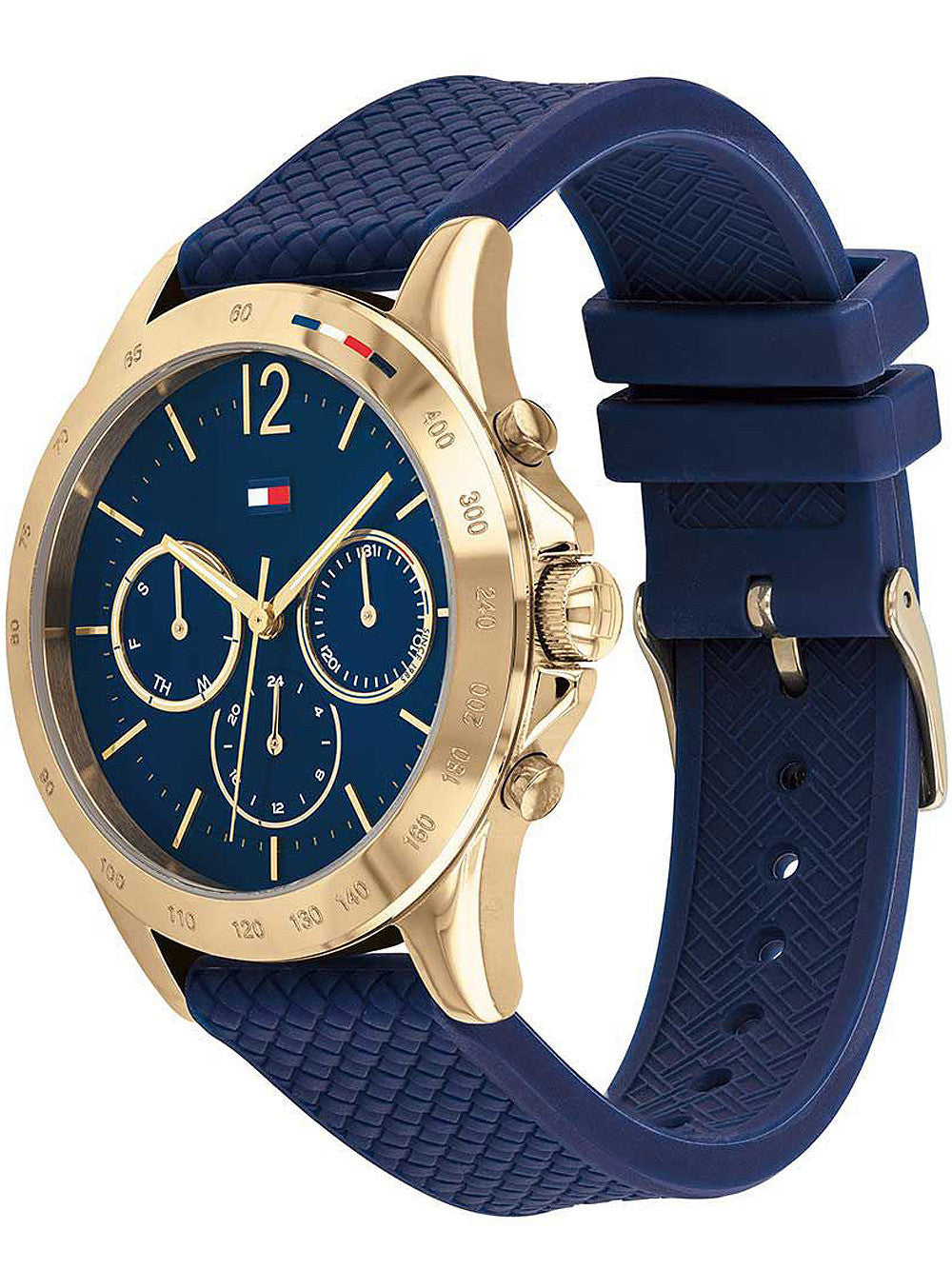Tommy Hilfiger Women’s Quartz Silicone Strap Blue Dial 38mm Watch 1782198