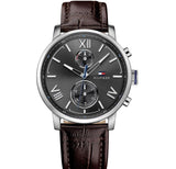 Tommy Hilfiger Men’s Quartz Leather Strap Black Dial 44mm Watch 1791309