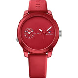 Tommy Hilfiger Men’s Quartz Silicone Strap Red Dial 43mm Watch 1791323