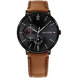 Tommy Hilfiger Men’s Quartz Leather Strap Black Dial 40mm Watch 1791510