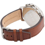 Tommy Hilfiger Men’s Quartz Leather Strap White Dial 44mm Watch 1791531