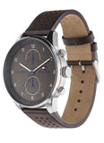 Tommy Hilfiger Men’s Quartz Leather Strap Grey Dial 44mm Watch 1791579