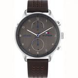 Tommy Hilfiger Men’s Quartz Leather Strap Grey Dial 44mm Watch 1791579