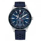 Tommy Hilfiger Men’s Quartz Blue Silicone Strap Blue Dial 44mm Watch 1791635