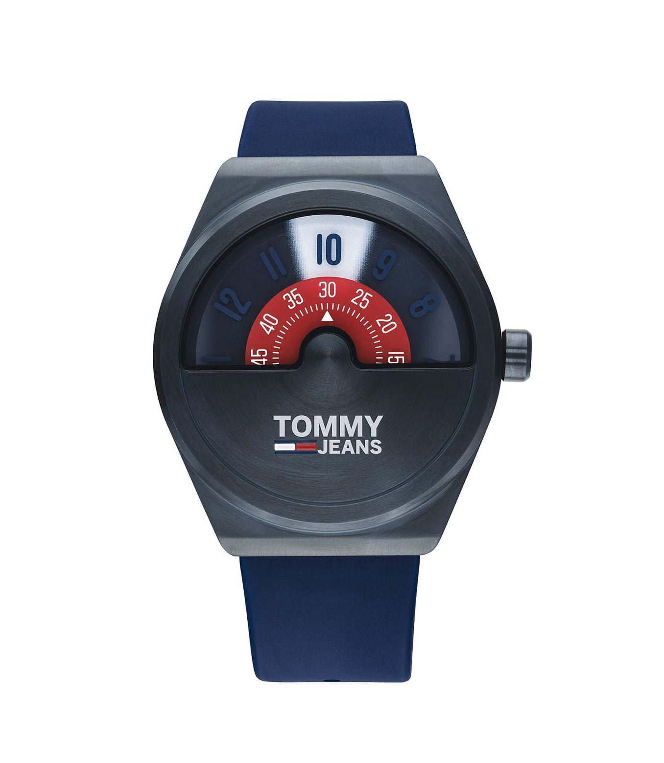 Watch Strap Tommy Quartz 42mm Blue Silicone Hilfiger Dial Men\'s 179177