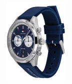 Tommy Hilfiger Men’s Quartz Silicone Strap Blue Dial 44mm Watch 1791781