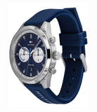 Tommy Hilfiger Men’s Quartz Silicone Strap Blue Dial 44mm Watch 1791781