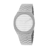 Gucci Women’s Swiss Made Quartz Silver Stainless Steel Silver Dial 34mm Watch YA163402