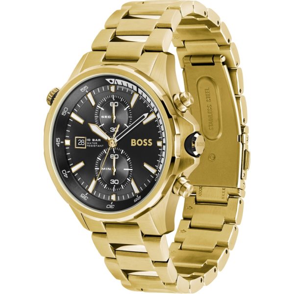 BOSS Chronograph Quartz Watch for Men with Gold Coloured Stainless Steel Bracelet - 1513932 Main Image