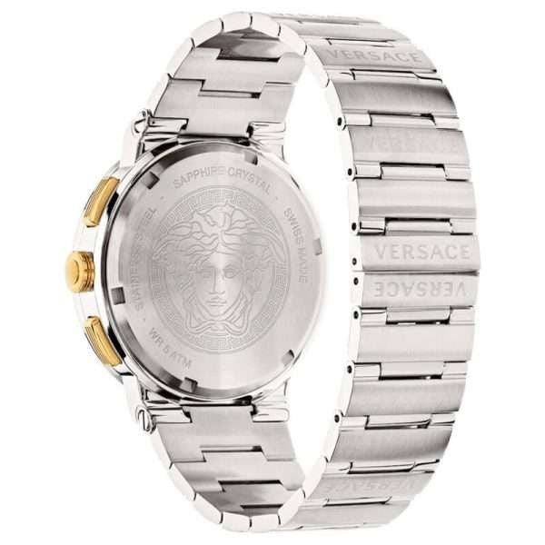 Versace Men’s Quartz Swiss Made Silver Stainless Steel Blue Dial 43mm Watch VEZ900221