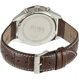 Hugo Boss Men’s Quartz Brown Leather Strap Grey Dial 42mm Watch 1513598