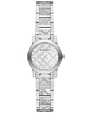 Swiss Rare Engraved Silver Dial 26mm Women Stainless Steel Wrist Watch The City BU9233