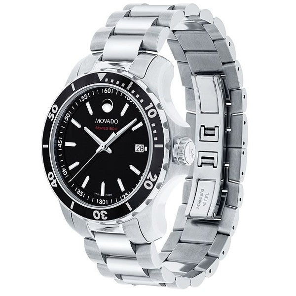 Movado Men’s Quartz Swiss Made Stainless Steel Black Dial 40mm Watch 2600135 Main Image