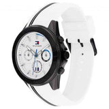 Tommy Hilfiger Men’s Quartz White Silicone Strap White Dial 45mm Watch 1791862