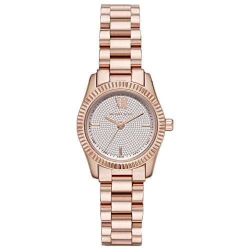 Michael Kors Women’s Quartz Rose Gold Stainless Steel Crystal Pave Dial 26mm Watch MK3692 Main Image