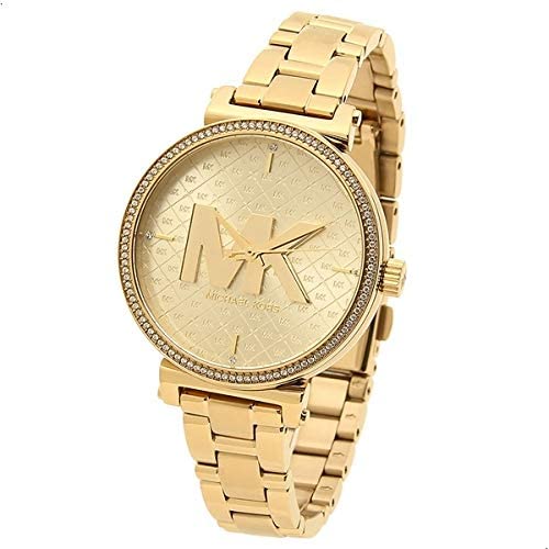 Michael Kors Women’s Quartz Stainless Steel Gold Dial 36mm Watch MK4334 Hover Image