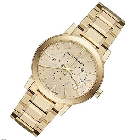 Burberry Women’s Swiss Made Stainless Steel Gold Dial 38mm Watch BU9753