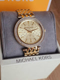 Michael Kors Women’s Quartz Stainless Steel Gold Dial 39mm Watch MK3398