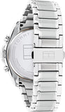 Tommy Hilfiger 1791835 Men’s Quartz Silver Stainless Steel Black Dial 44mm Watch
