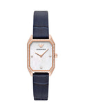 Emporio Armani Women’s Quartz Blue Leather Strap Mother Of Pearl Dial 24mm Watch AR11466