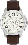 Fossil Men's Grant Stainless Steel Quartz Chronograph Watch FS4735