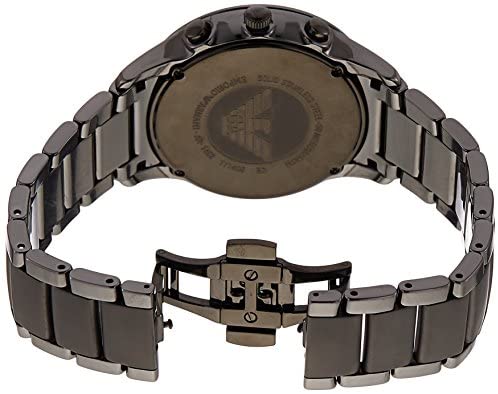 Emporio Armani Men’s Chronograph Quartz Stainless Steel Black Dial 43mm Watch AR1452
