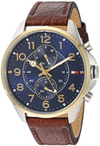 Tommy Hilfiger Men's Blue Dial Leather Band Watch - 1791275