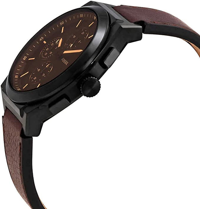 Fossil Men's Everett Chronograph, Black-Tone Stainless Steel Watch, FS5798 Main Image