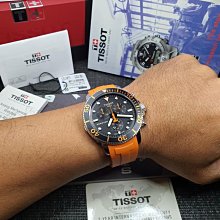 Tissot mens Seastar 660 1000 Stainless Steel Casual Watch Orange T1204171705101