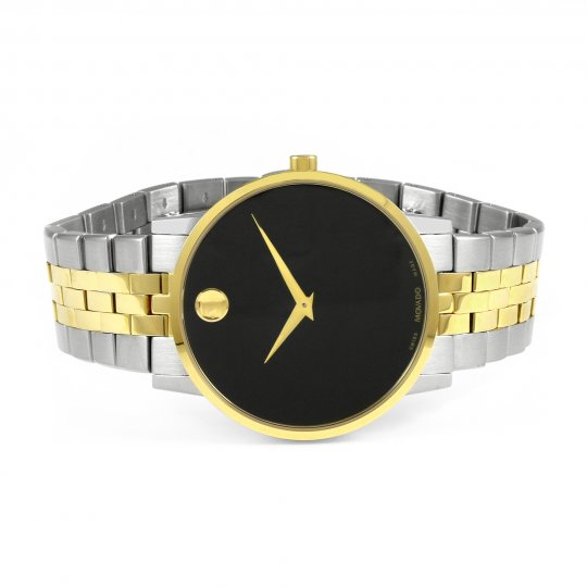 Movado Men's Museum Two Tone Watch with a Concave Dot Museum Dial,(Model 607200)