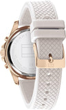 Tommy Hilfiger Women's Analogue Quartz Watch with Silicone Strap 1782199, White, strap