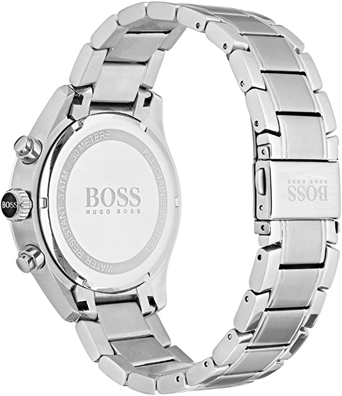 Hugo Boss Grand Prix Black Dial Stainless Steel Men's Watch 1513477