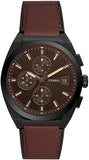 Fossil Men's Everett Chronograph, Black-Tone Stainless Steel Watch, FS5798