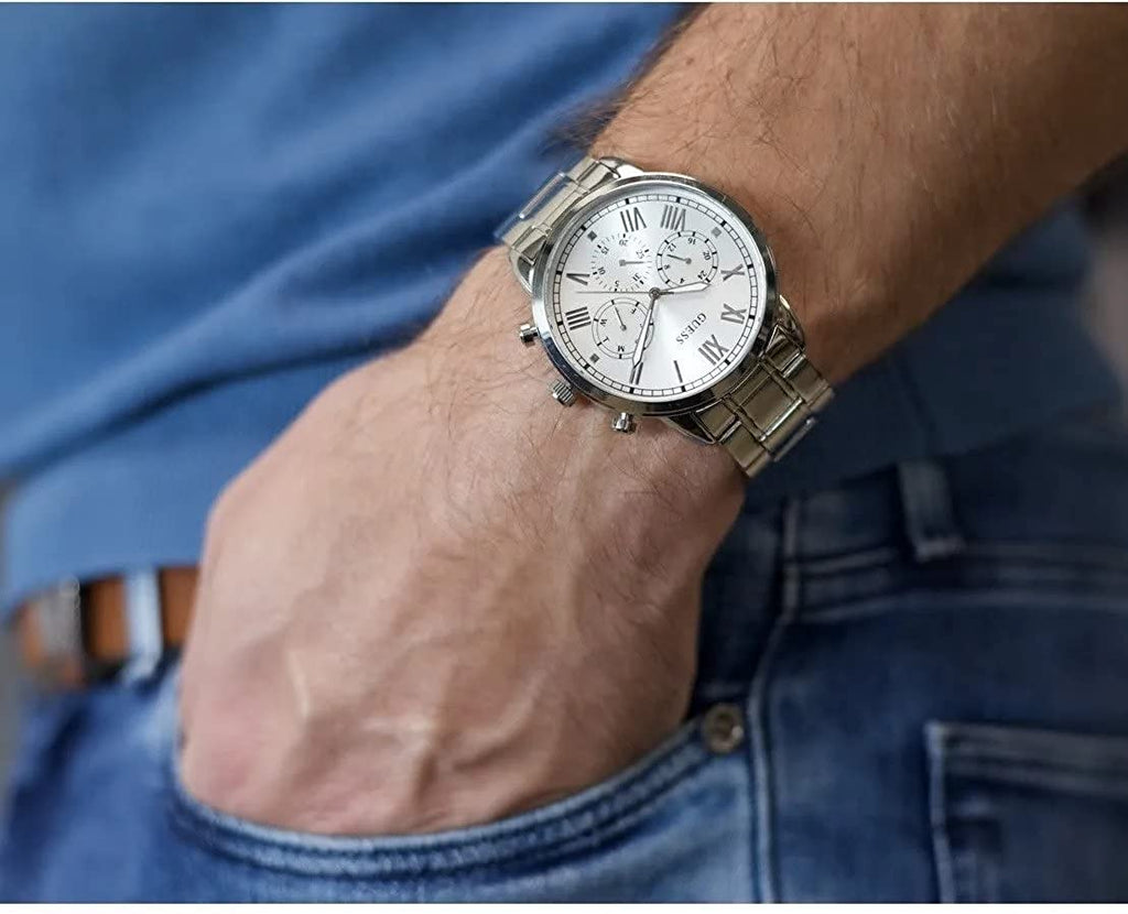 GUESS Analog Silver Dial Men's Watch-GW0066G1