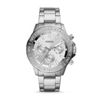 Fossil Men’s Chronograph Quartz Stainless Steel Silver Dial 45mm Watch BQ2490 (Without Tag )